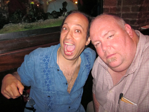 David and Steve, looking serious