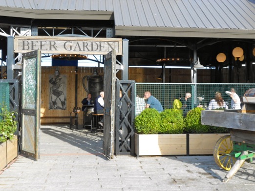 The beer garden in summer