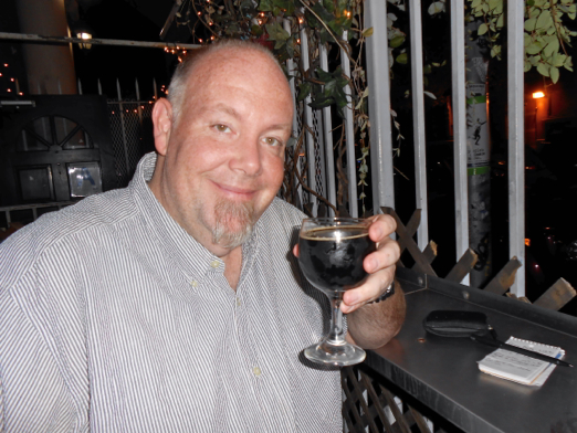TThe doughy-eyed Steve, in love with life and Crème Brûlèe