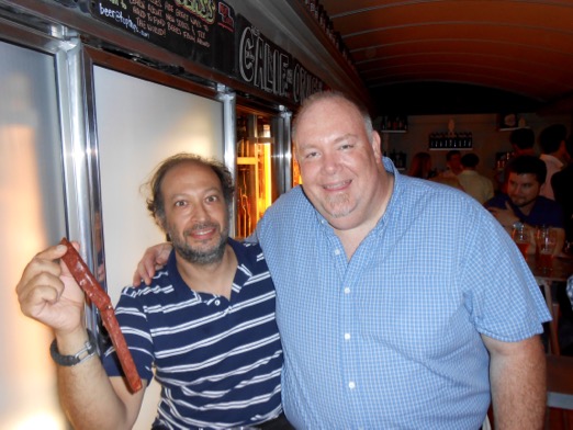 David, Steve and a fallen sausage